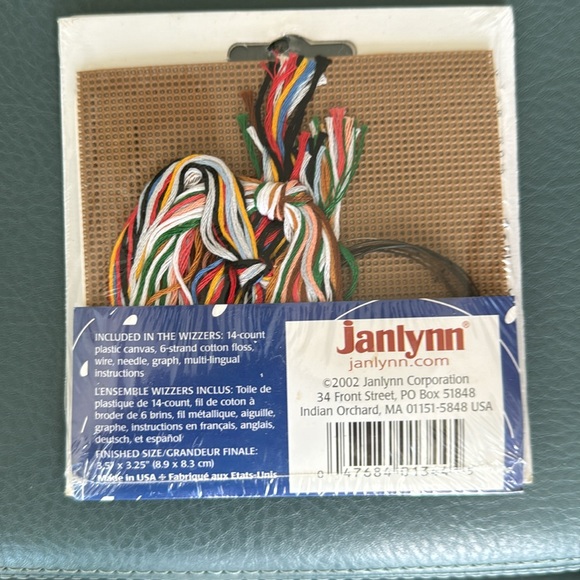 Mini Skating Polar Bear Cross Stitch Ornament Kit - Picture 2 of 3